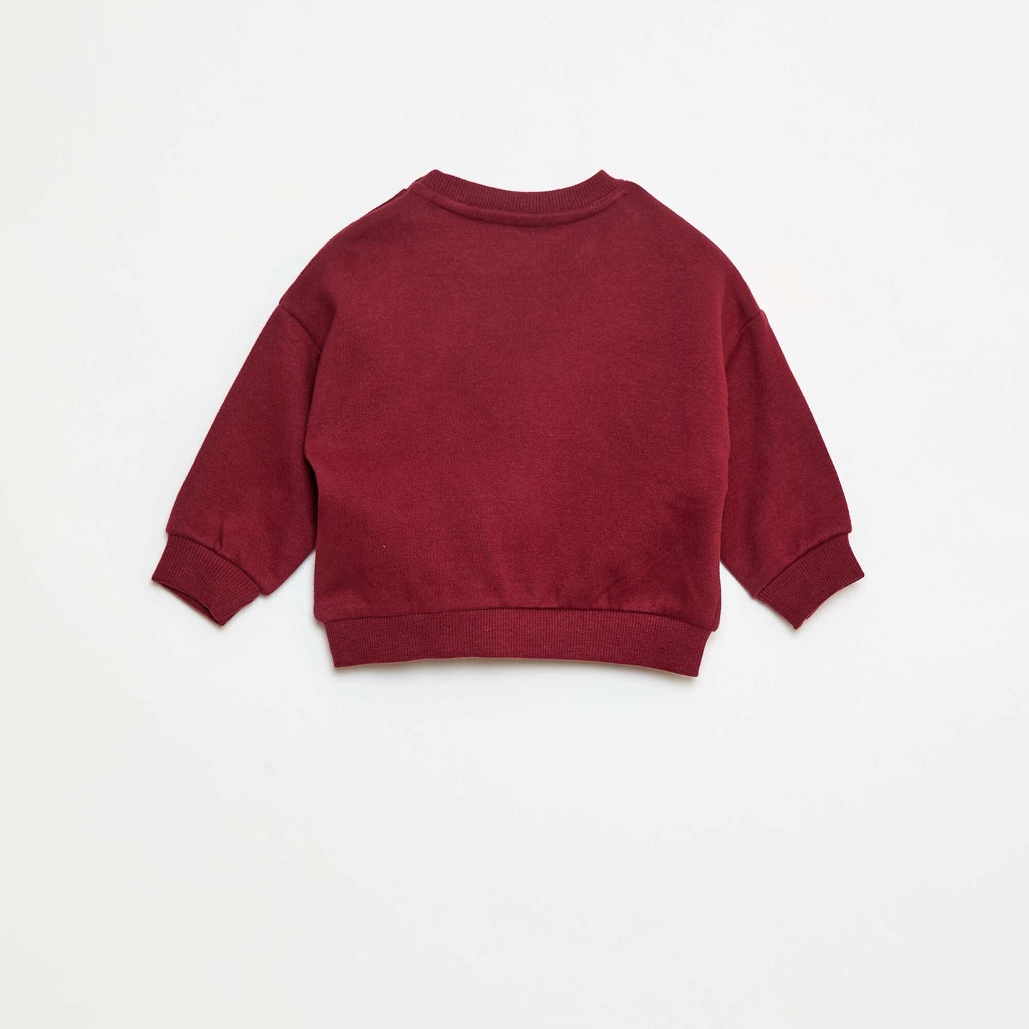 Sweat en molleton avec imprimé devant ROUGE