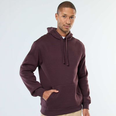 Sweat à capuche en molleton gratté avec poche kangourou VIOLET