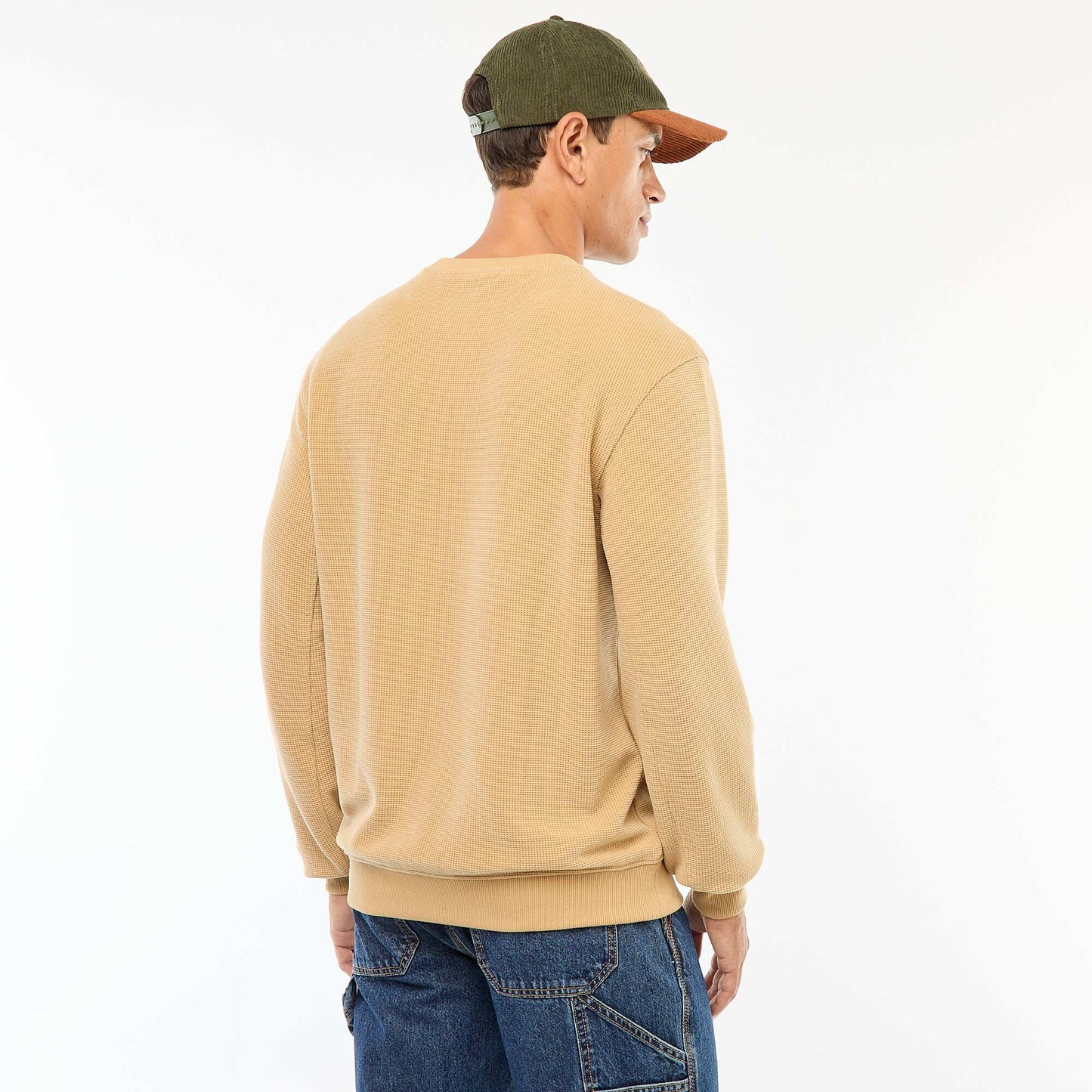 Pull en maille fantaisie coupe regular BEIGE