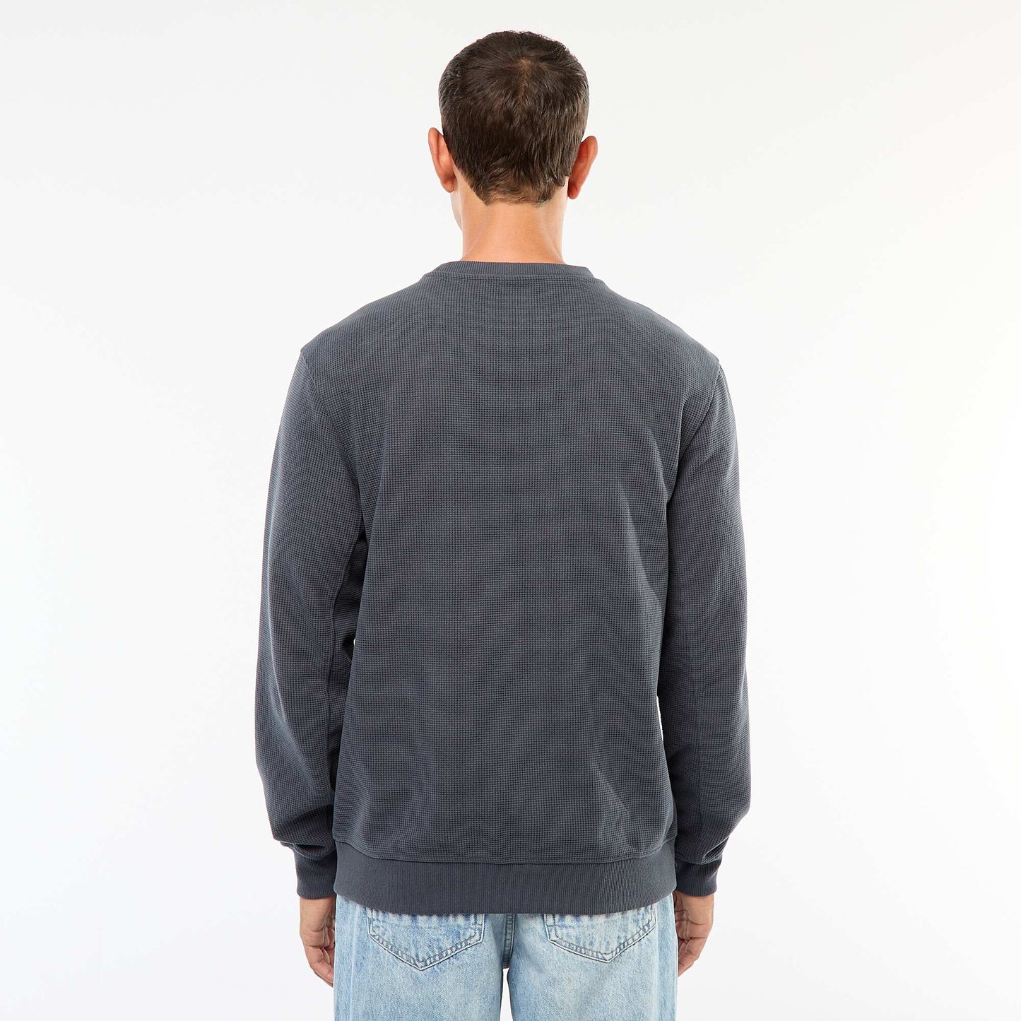 Pull en maille fantaisie coupe regular BLEU