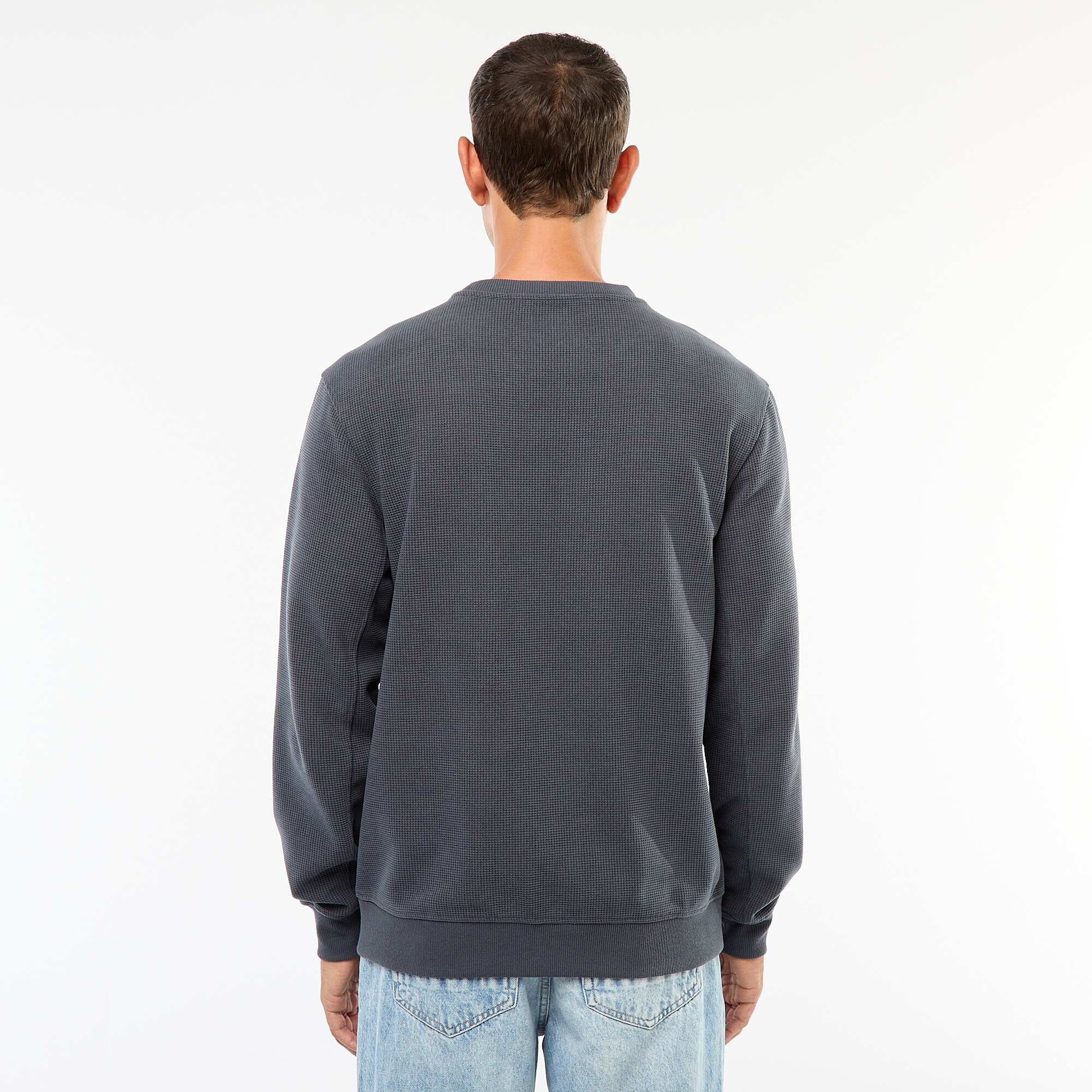 Pull en maille fantaisie coupe regular BLEU