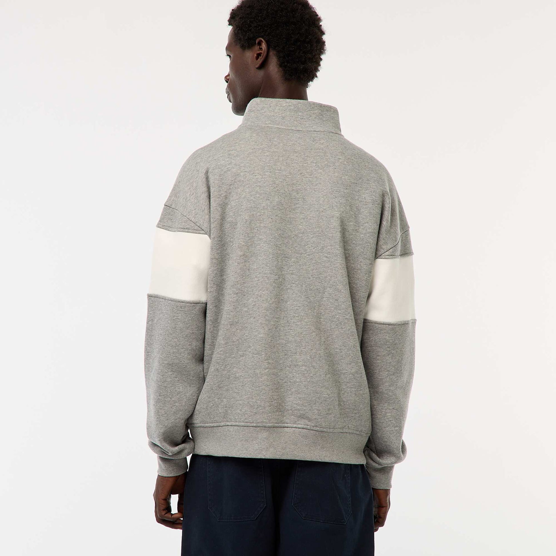 Sweat camionneur avec col montant zippé GRIS