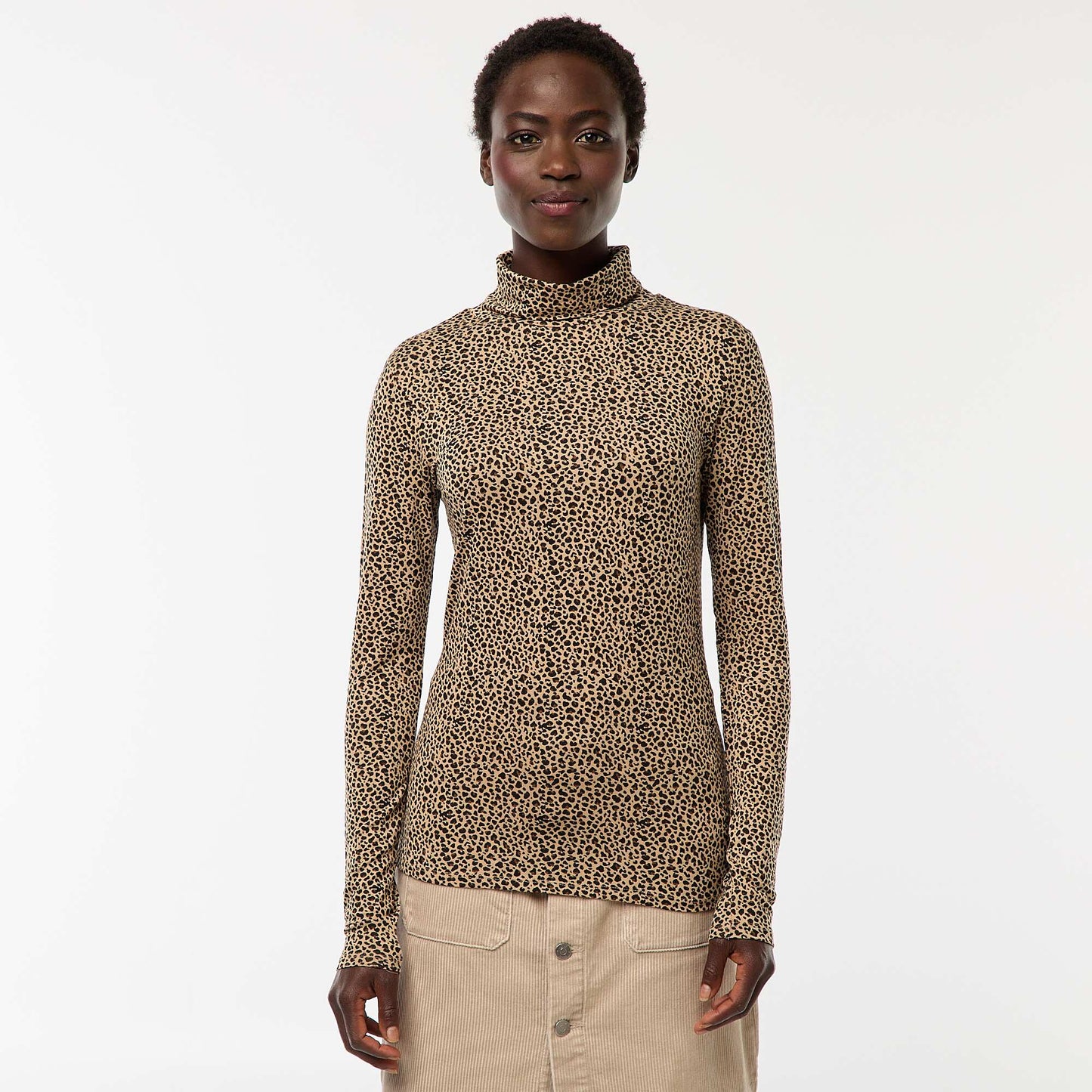 Sous-pull à col roulé et manches longues BEIGE