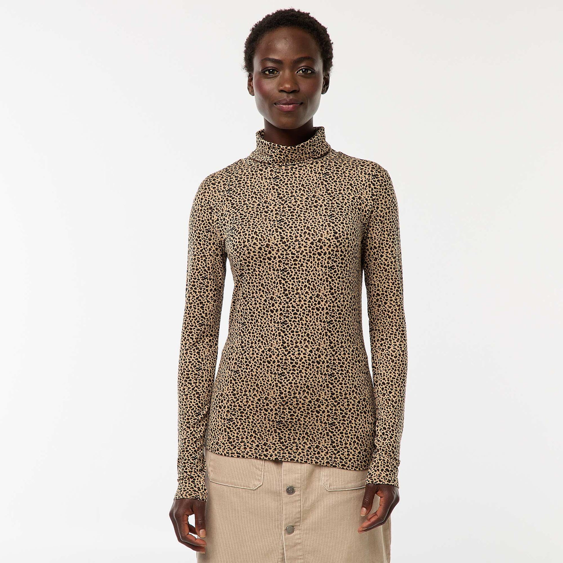 Sous-pull à col roulé et manches longues BEIGE