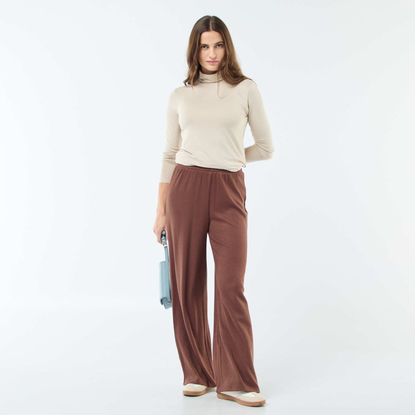 Sous-pull à col roulé et manches longues BEIGE