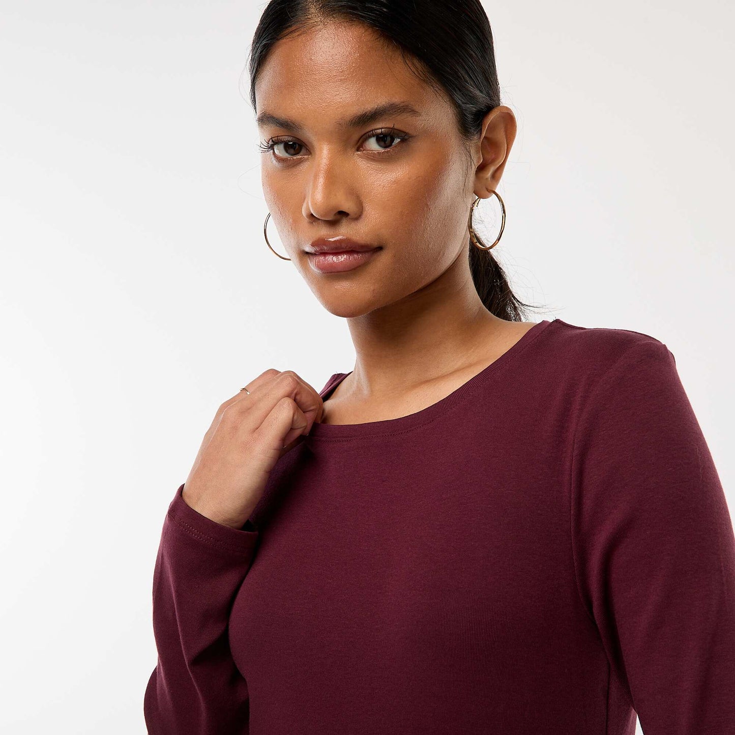 T-shirt à manches longues ROUGE