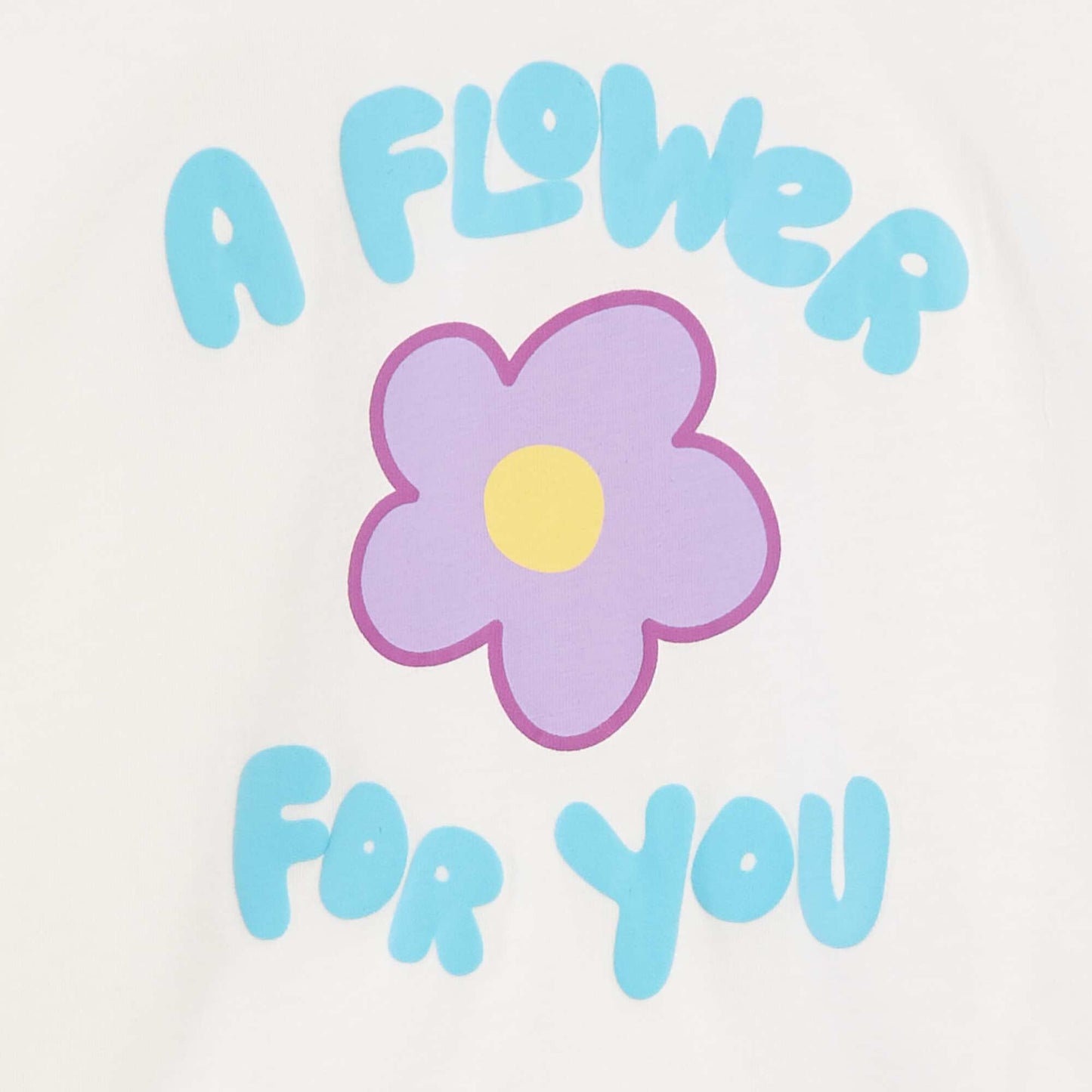 T-shirt imprimé en relief BLANC