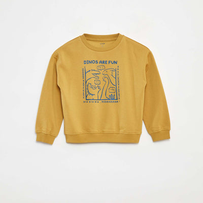 Sweat loose avec imprimé MARRON