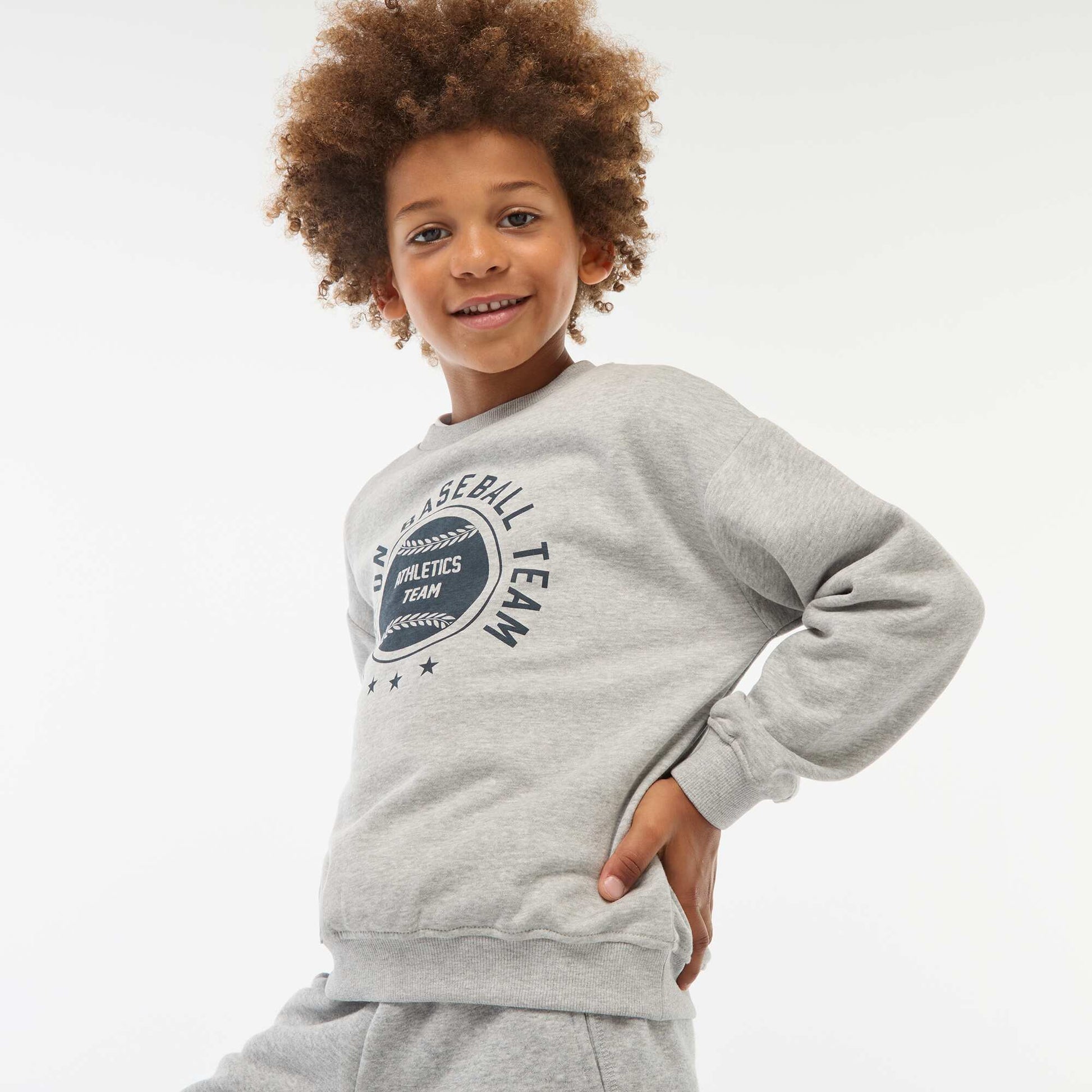 Sweat loose avec imprimé GRIS