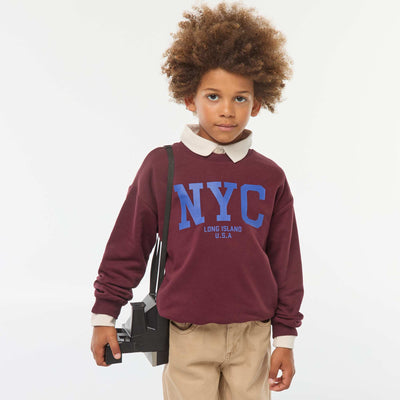 Sweat loose avec imprimé MARRON