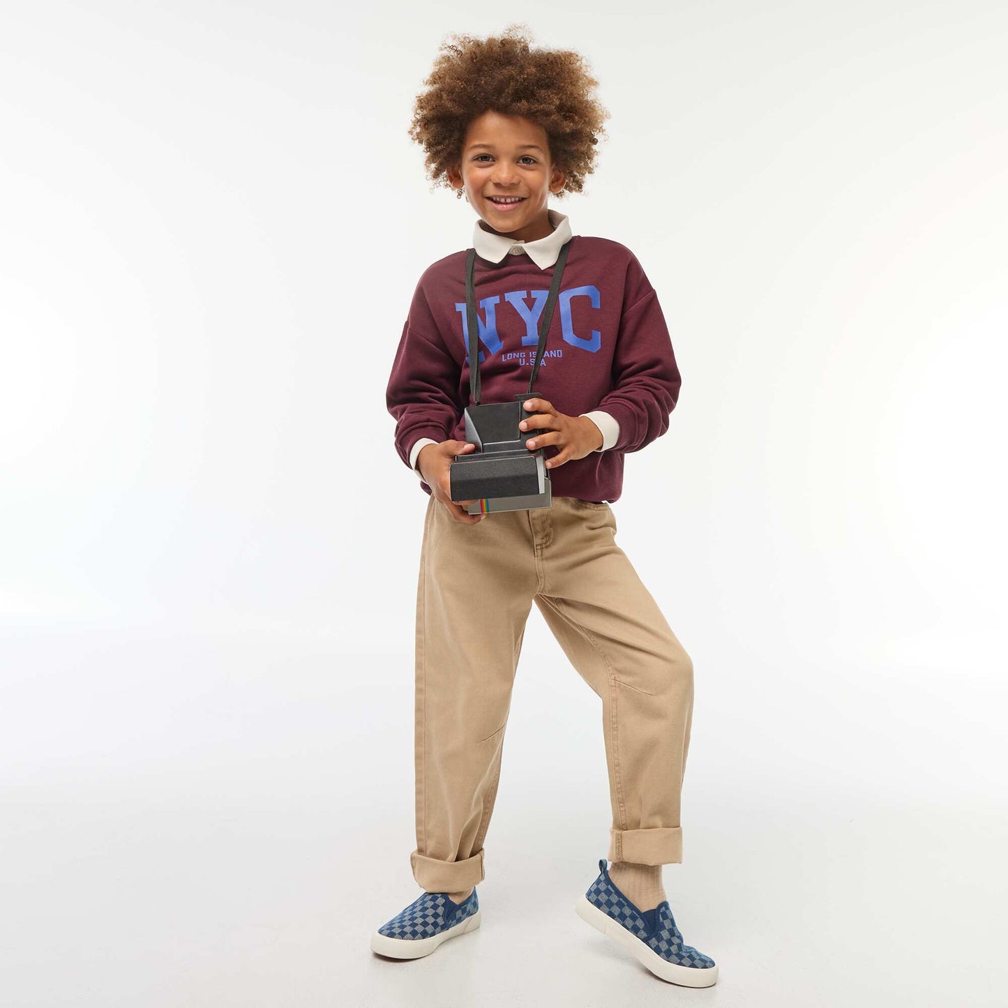 Sweat loose avec imprimé MARRON