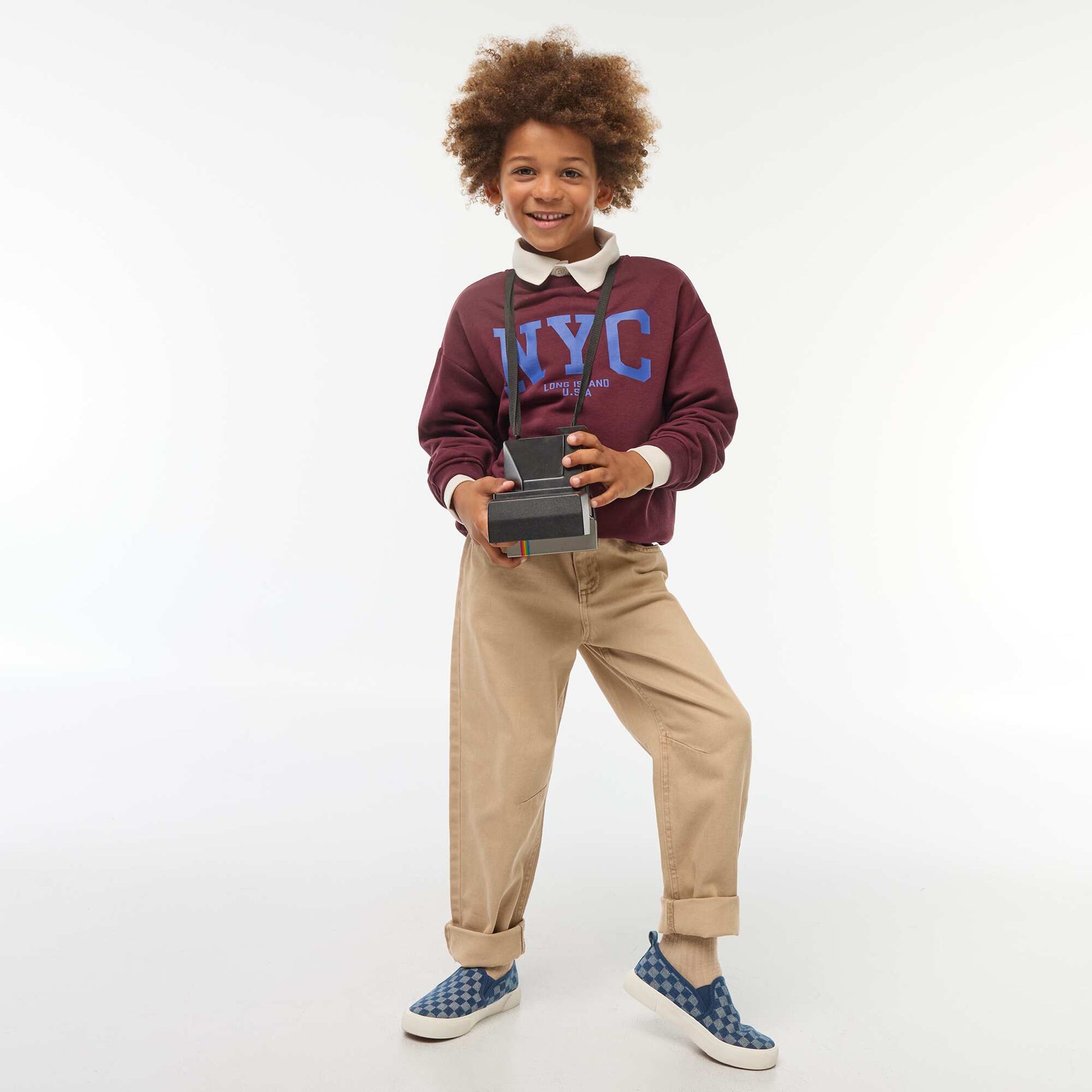 Sweat loose avec imprimé MARRON