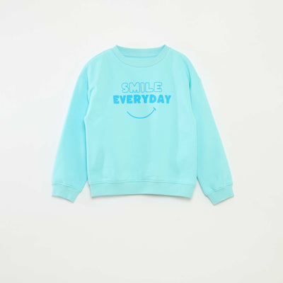 Sweat loose avec imprimé BLEU