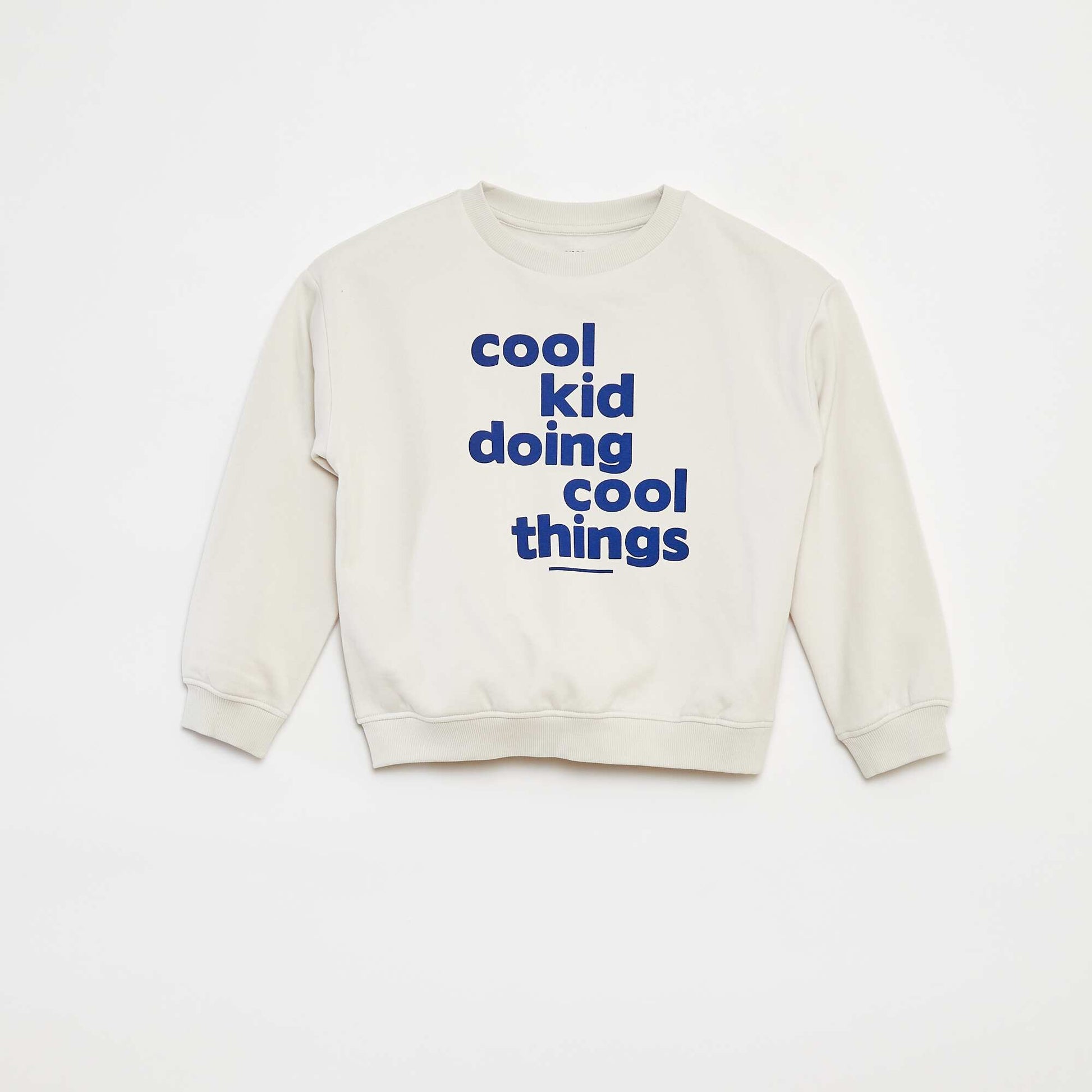 Sweat loose avec imprimé BLANC