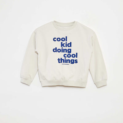 Sweat loose avec imprimé BLANC
