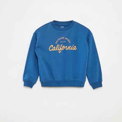 Sweat loose avec imprimé BLEU