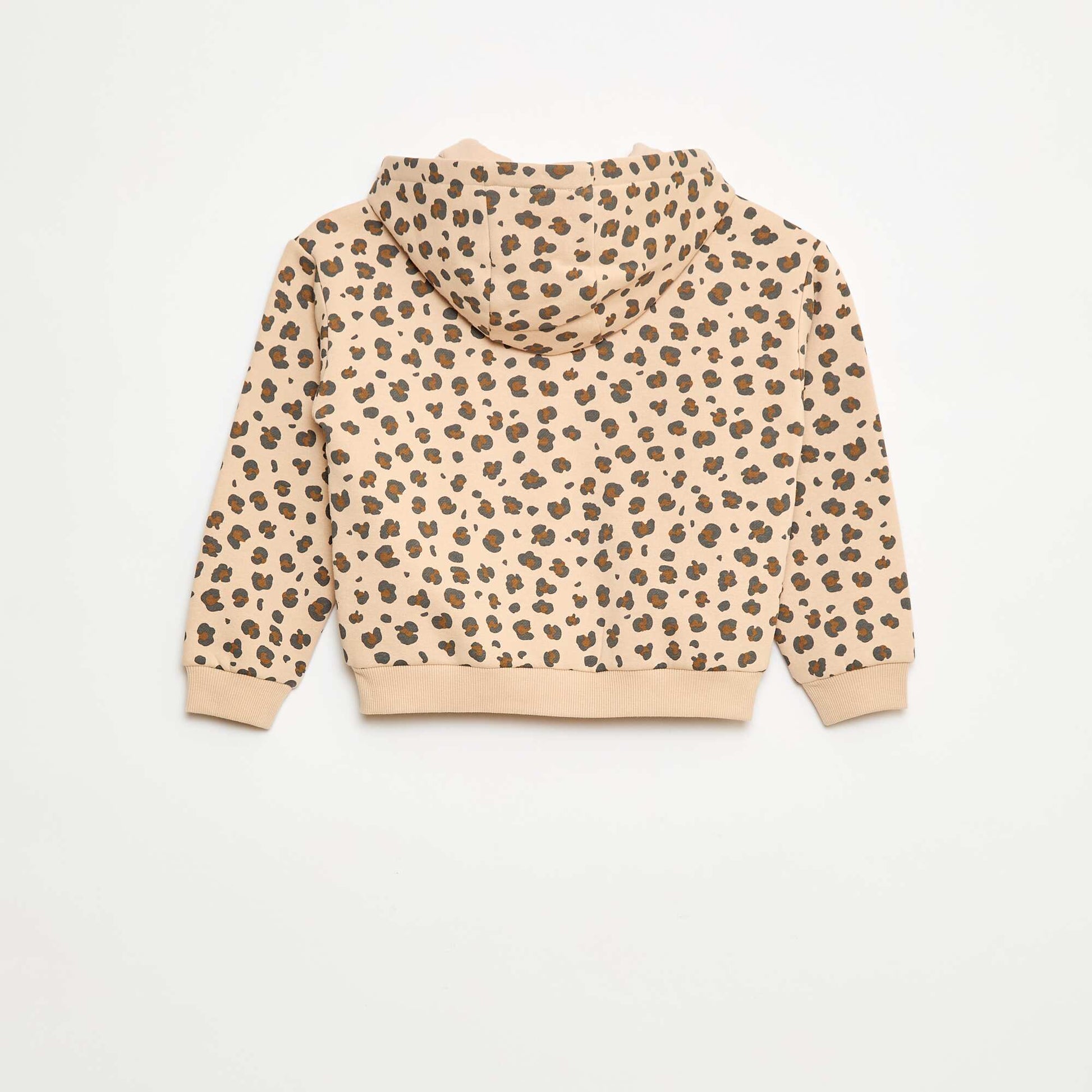 Sweat zippé à capuche avec imprimé LéOPARD