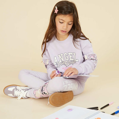 Sweat coupe courte 'Stitch' VIOLET
