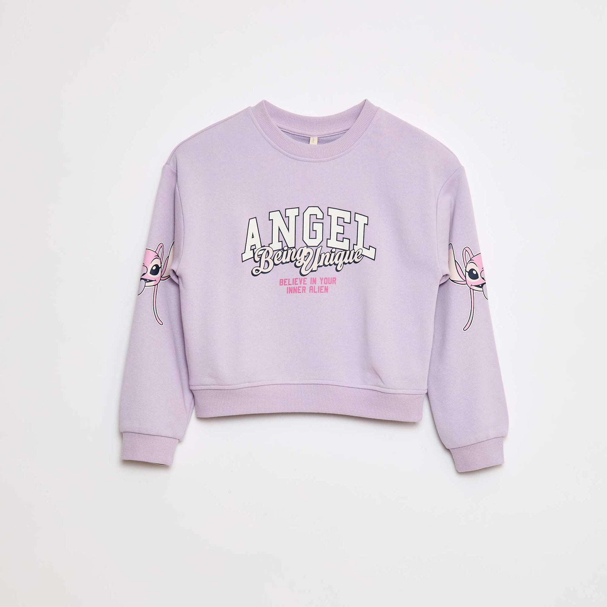 Sweat coupe courte 'Stitch' VIOLET