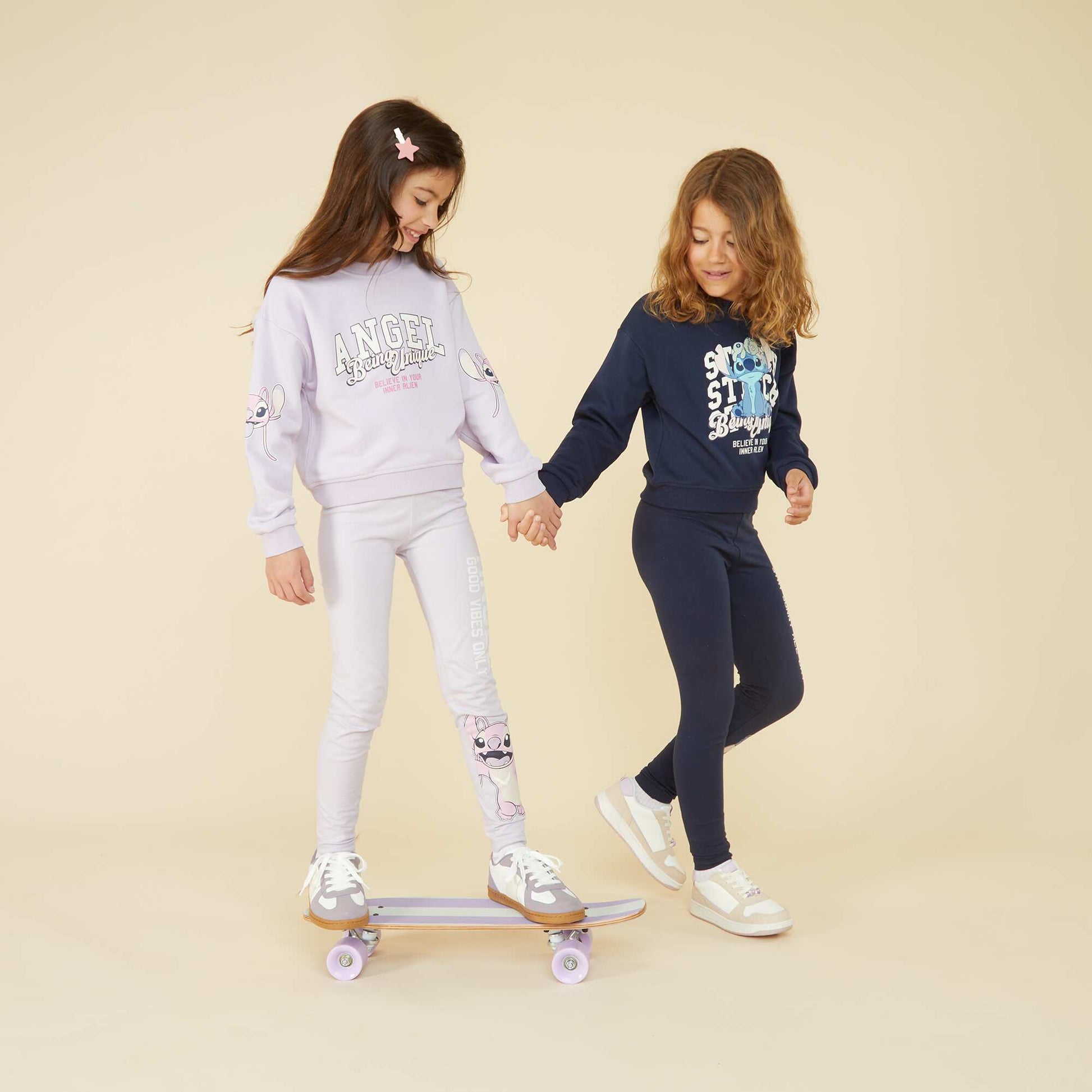 Sweat coupe courte 'Stitch' VIOLET