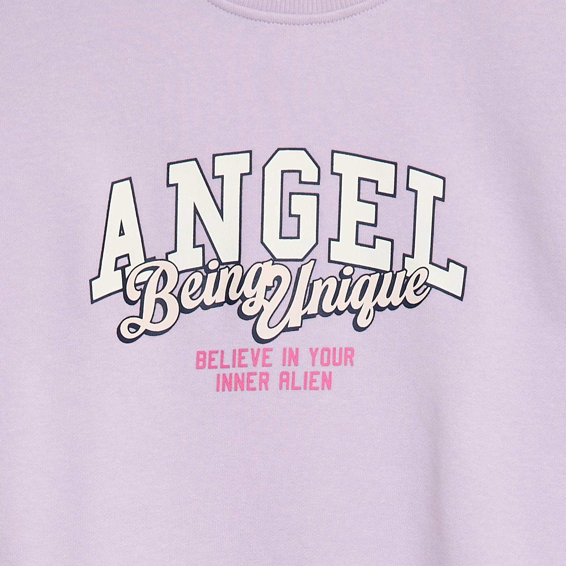 Sweat coupe courte 'Stitch' VIOLET