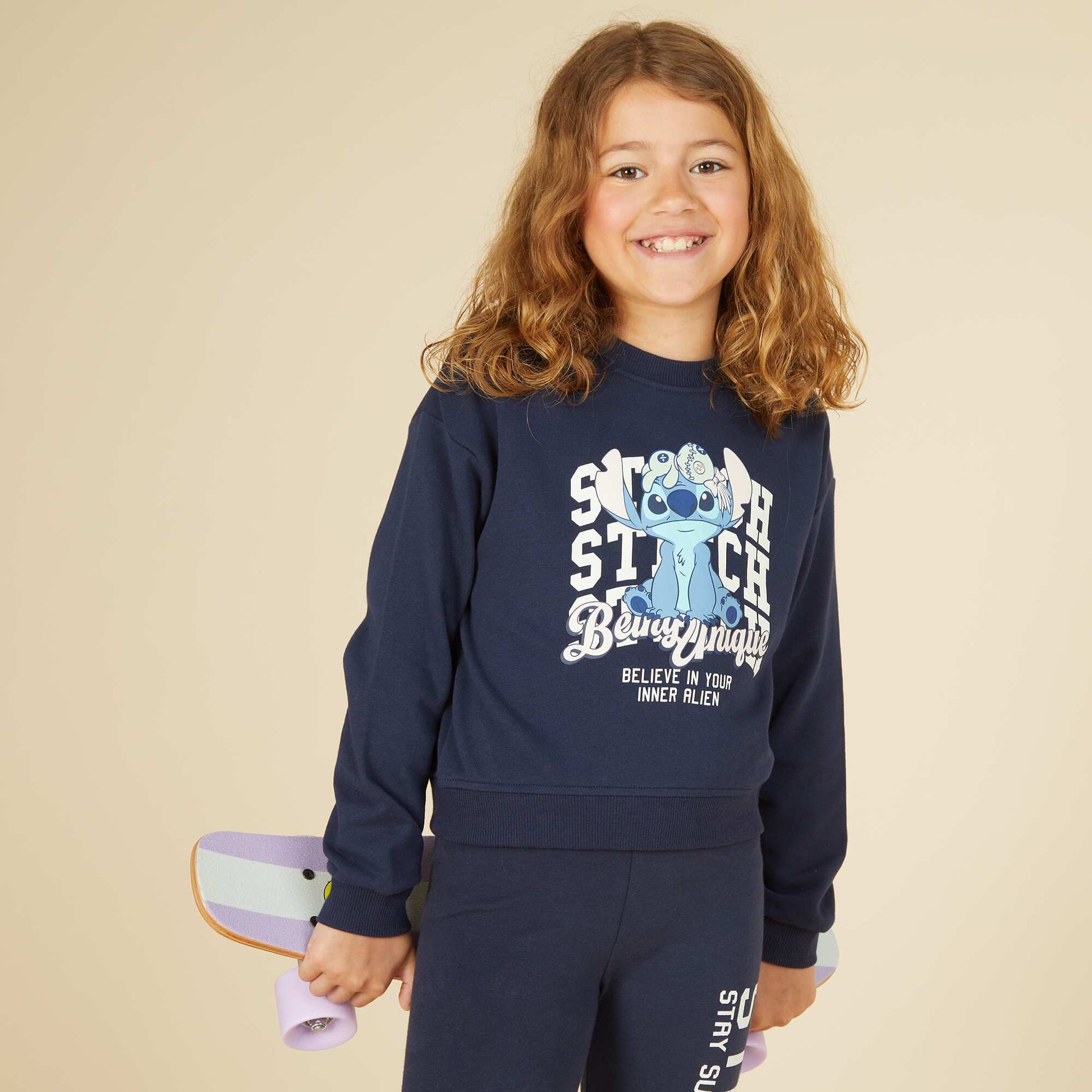 Sweat coupe courte 'Angel' MARINE
