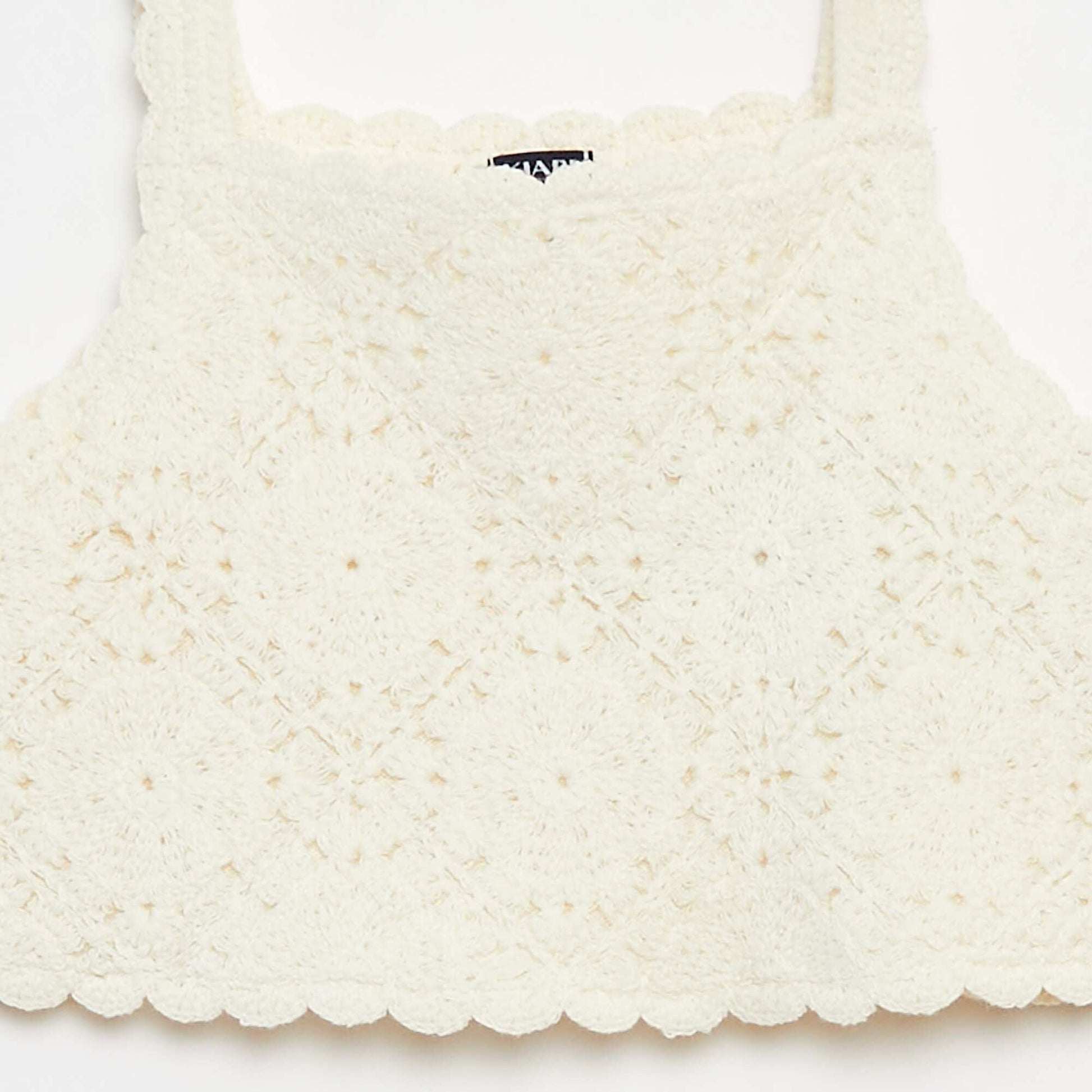 Débardeur en crochet BLANC