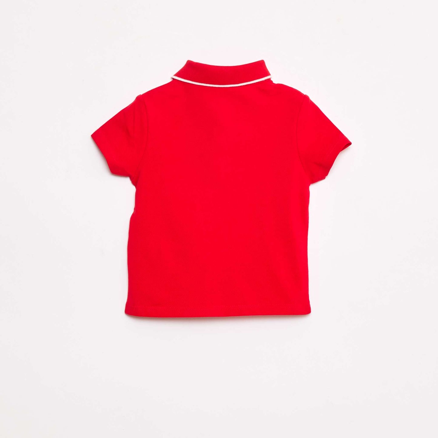 Polo uni manches courtes en coton ROUGE