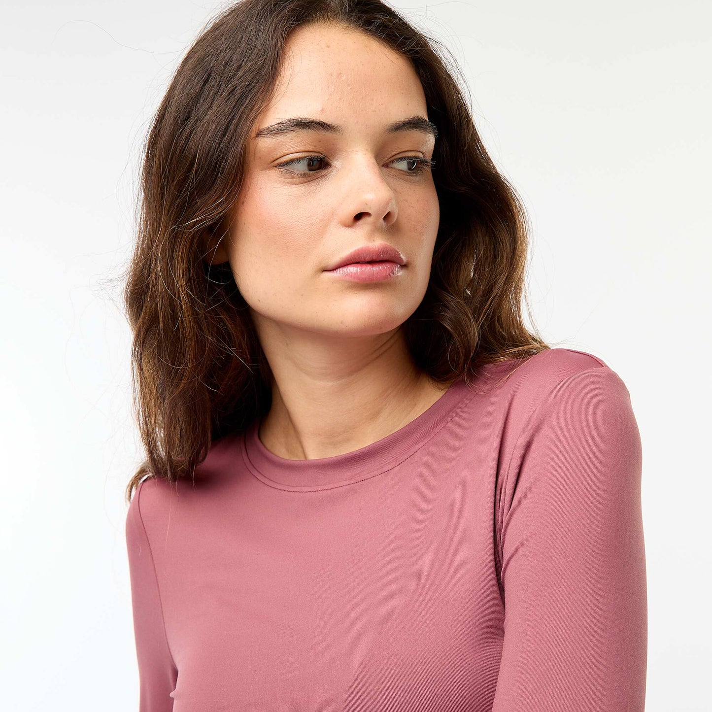 Tee-shirt cropped avec effet froissé ROSE