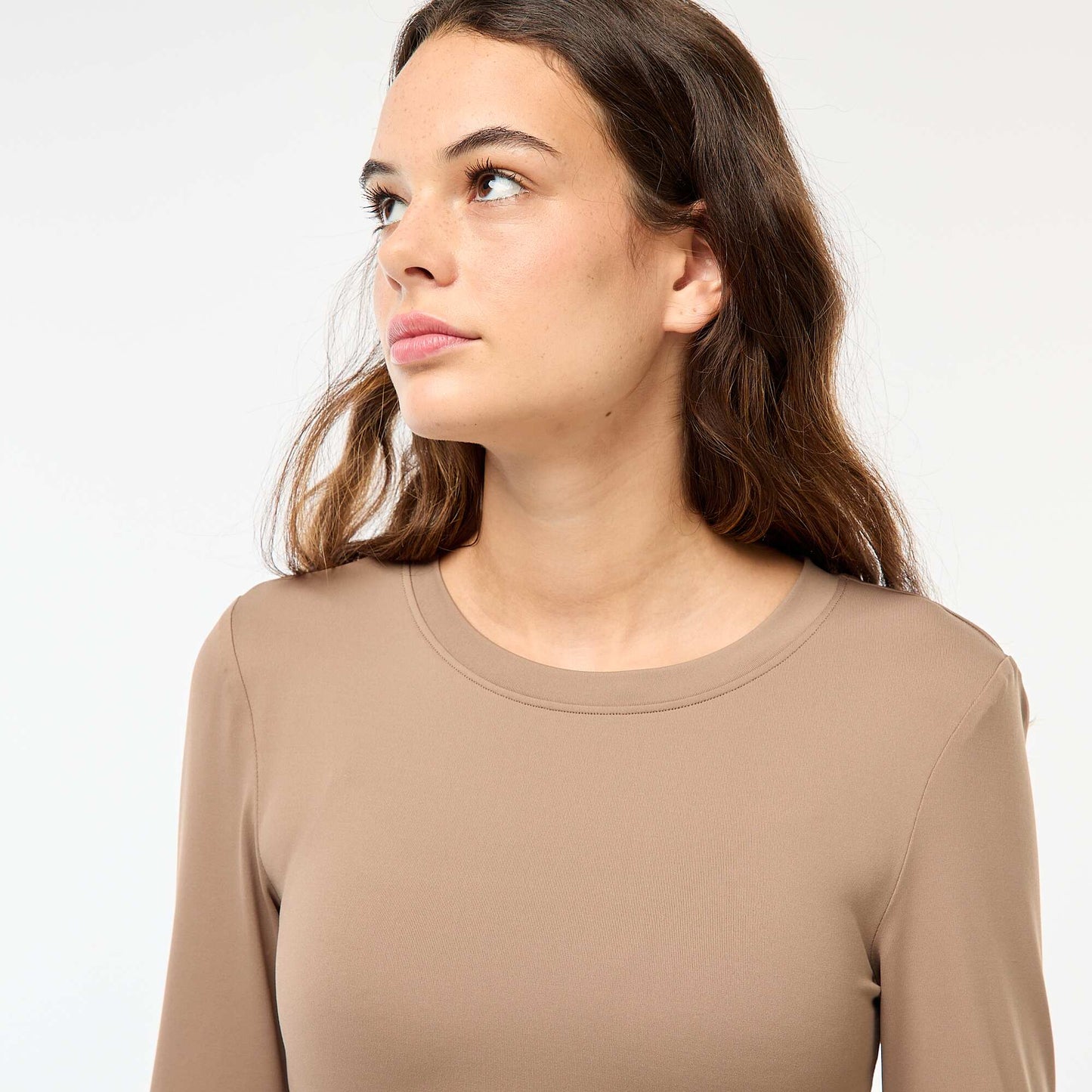 Tee-shirt cropped avec effet froissé GRIS