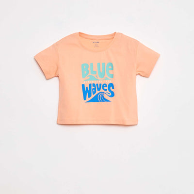 Tee-shirt imprimé estival ORANGE