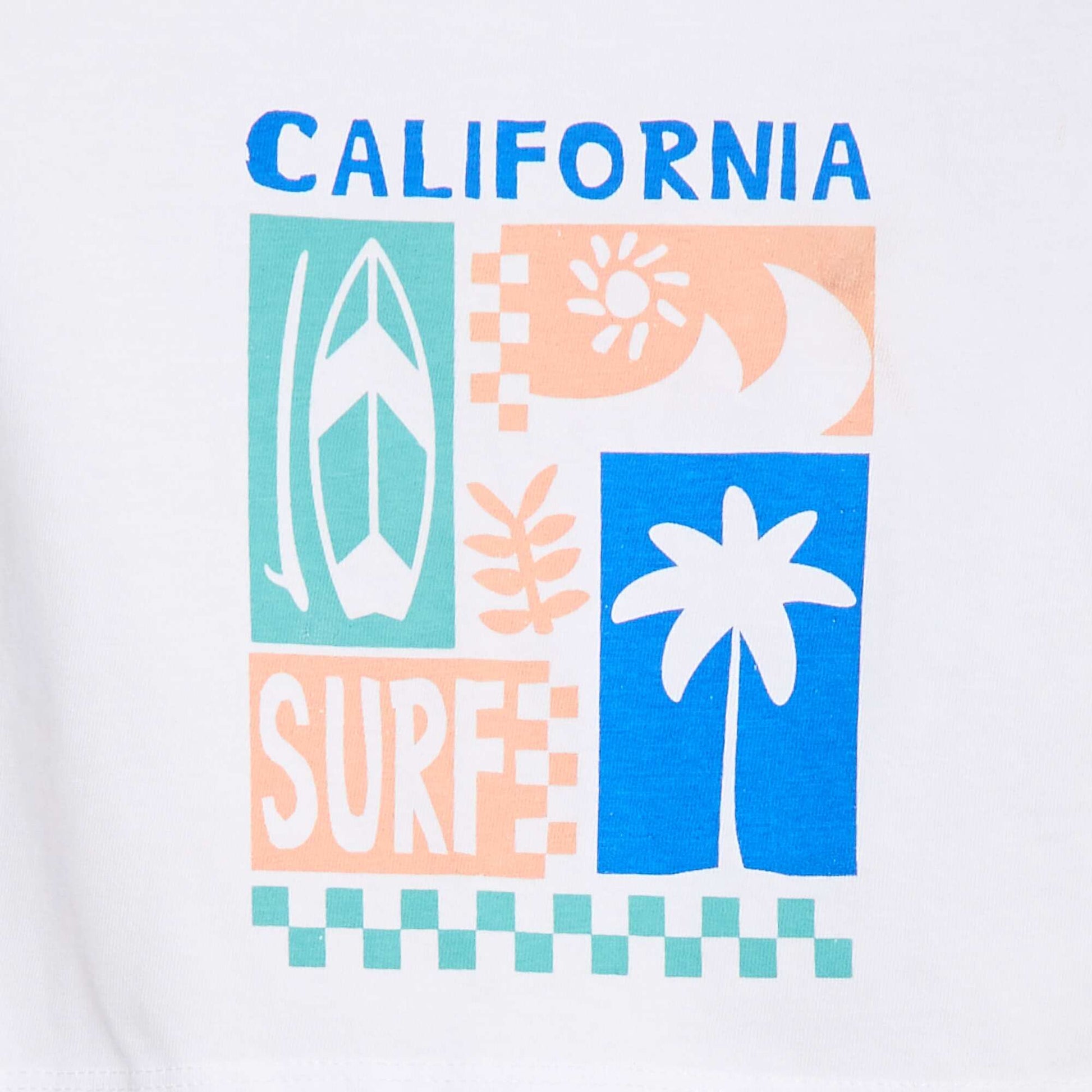 Tee-shirt imprimé estival BLANC