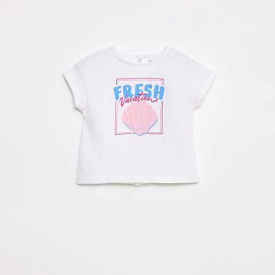 Tee-shirt imprimé estival BLANC