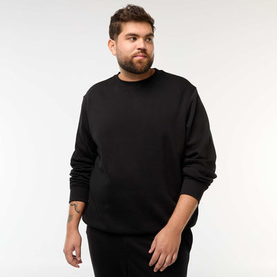 Sweat à col rond uni NOIR