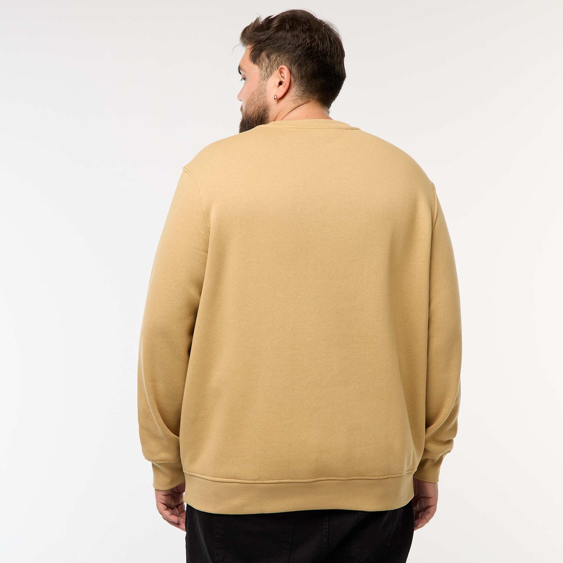 Sweat à col rond uni BEIGE