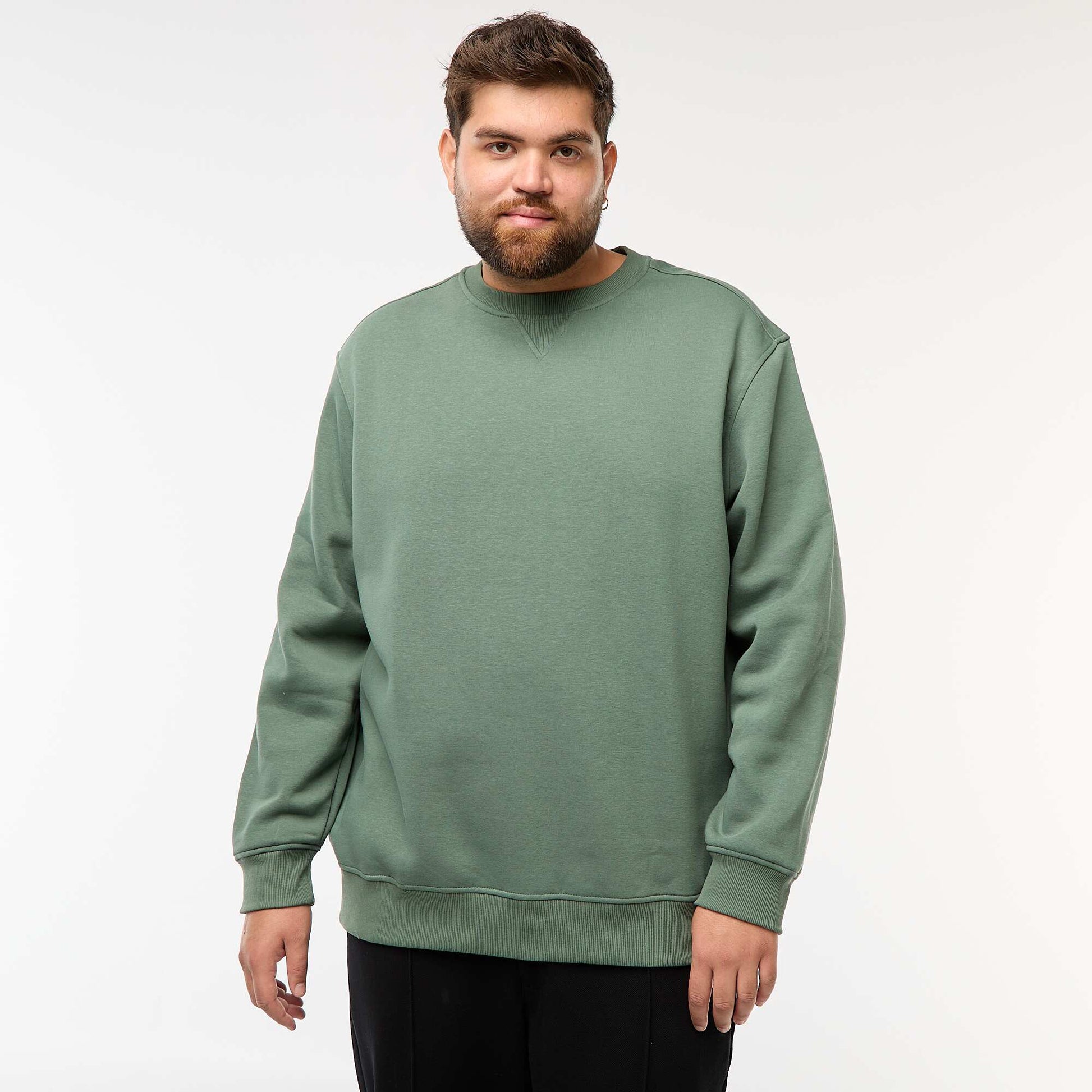 Sweat à col rond uni VERT