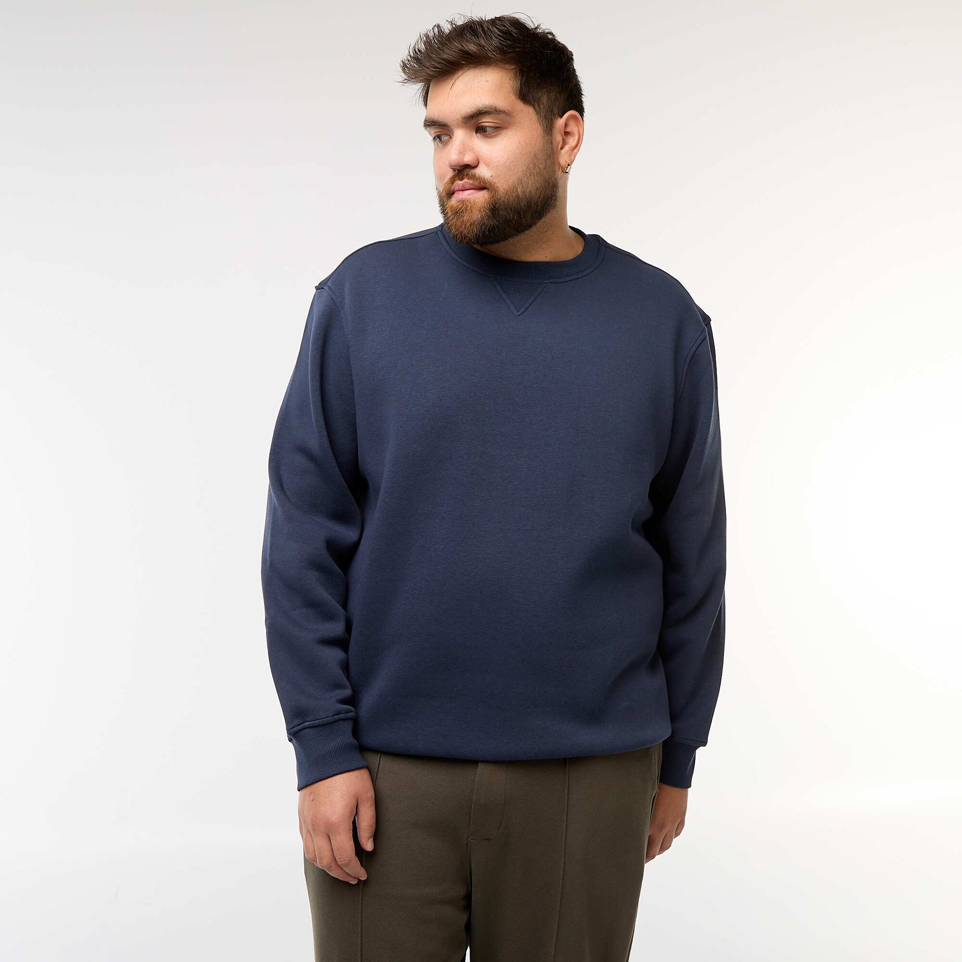 Sweat à col rond uni BLEU
