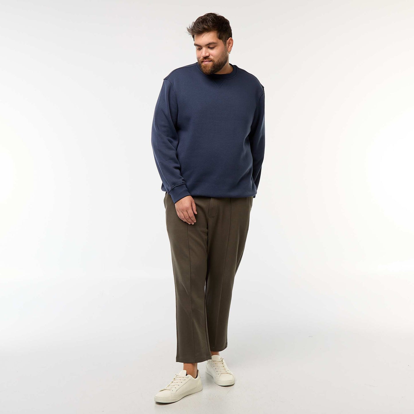 Sweat à col rond uni BLEU
