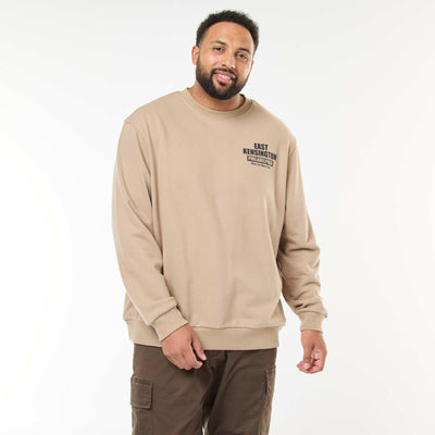 Sweat imprimé recto verso en molleton léger BEIGE