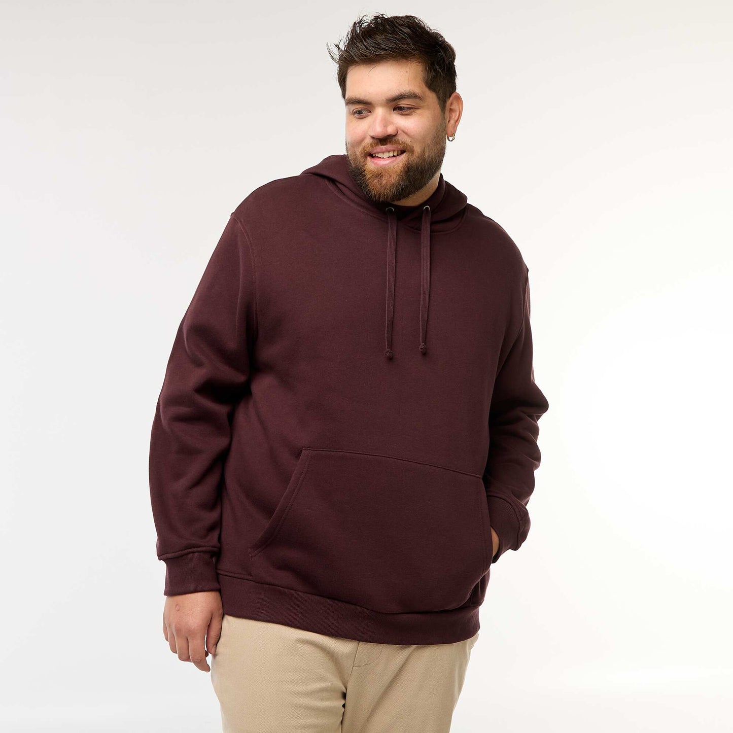 Sweat en molleton à capuche avec poche kangourou VIOLET