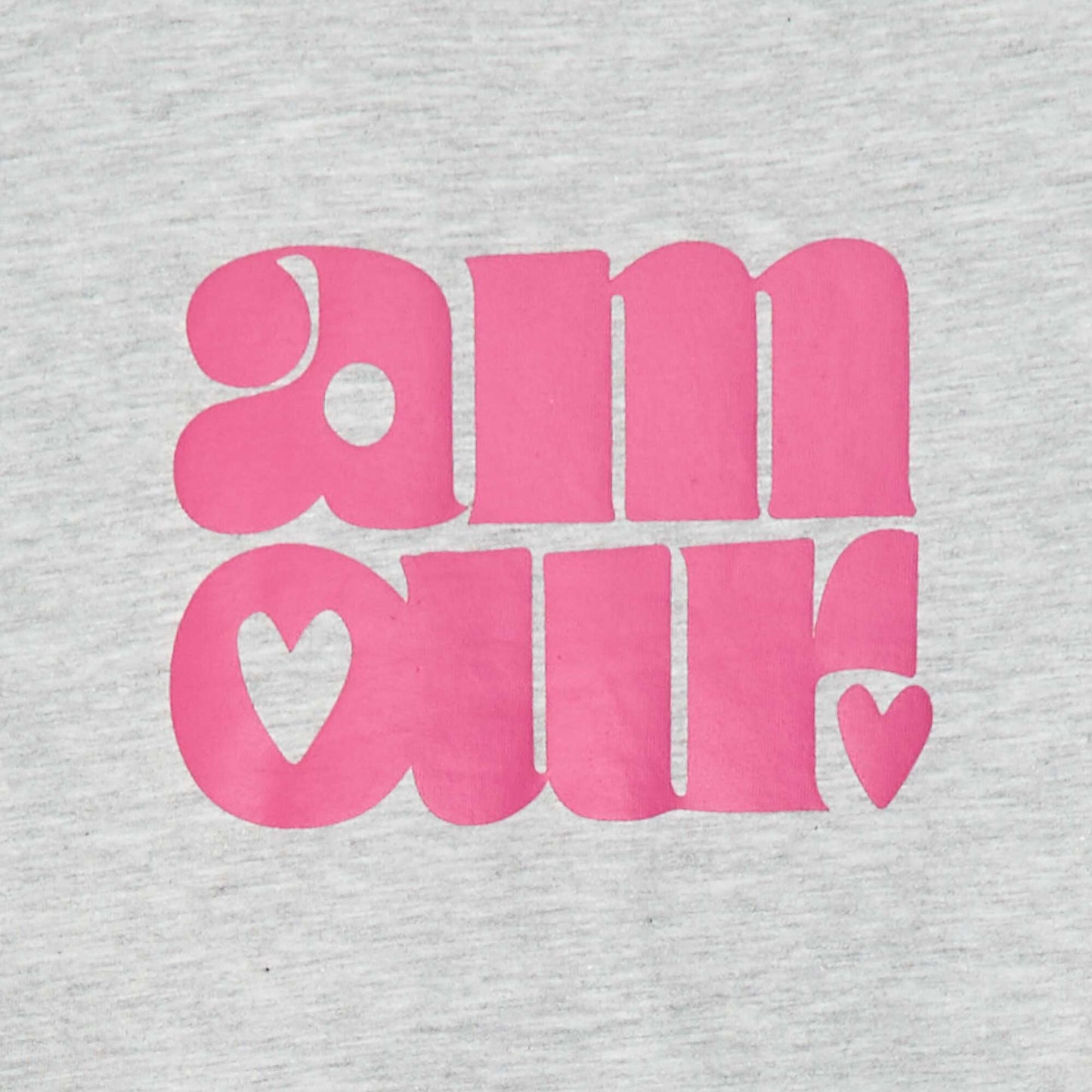 T-shirt imprimé en coton GRIS/ROSE