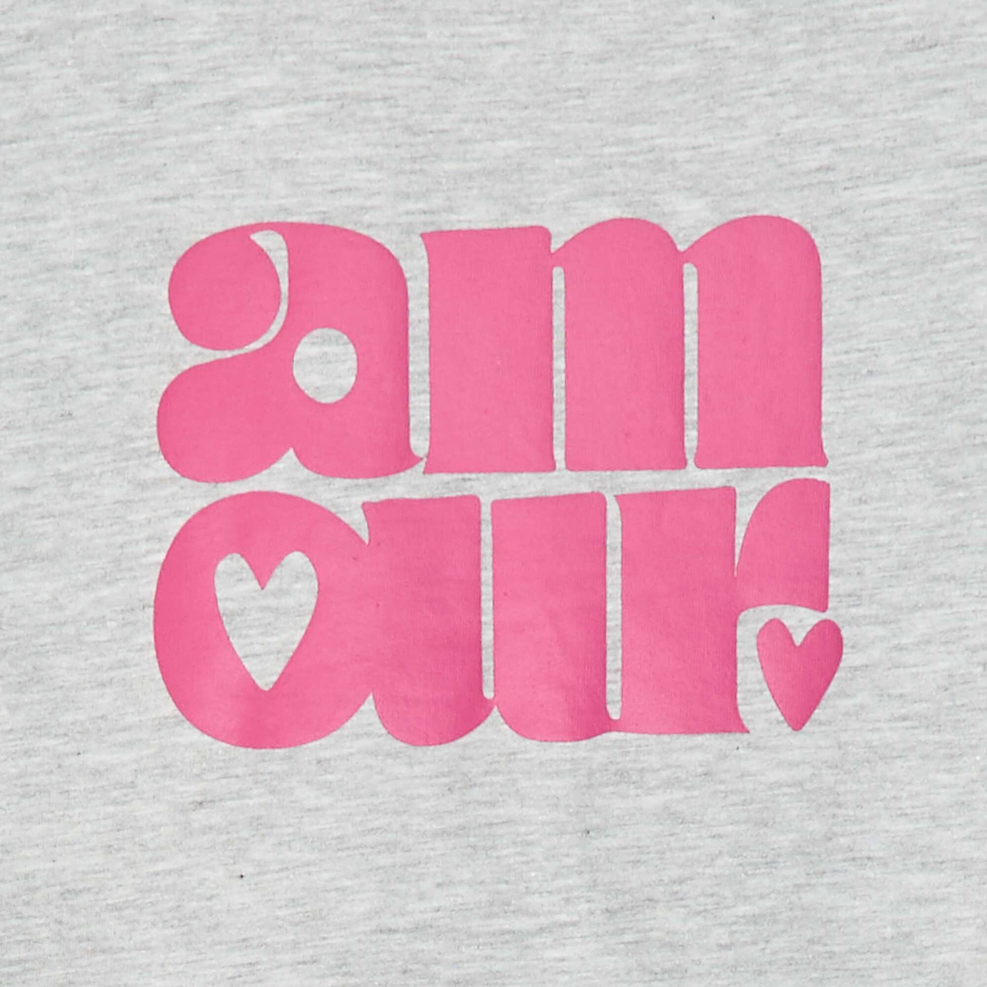 T-shirt imprimé en coton GRIS/ROSE
