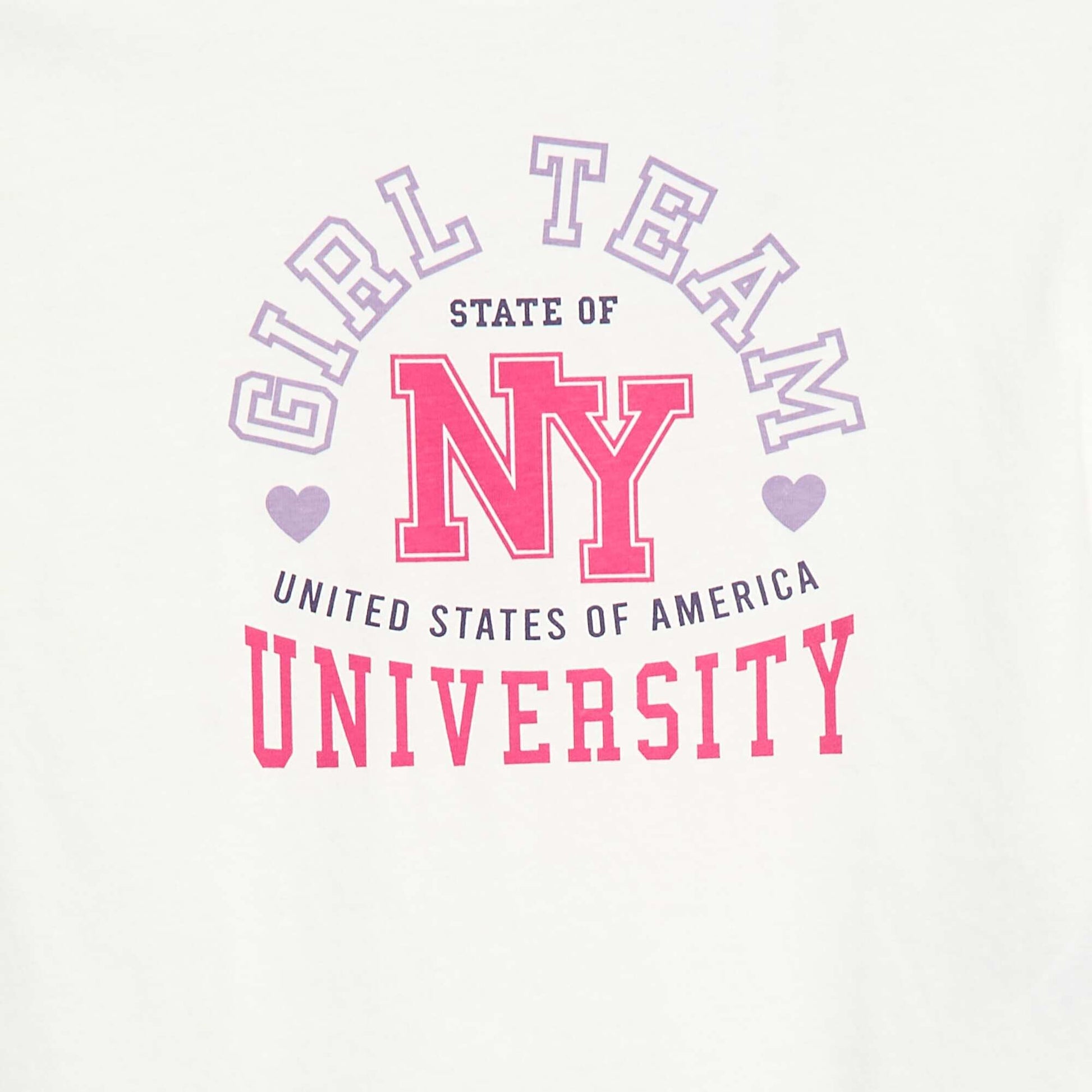 T-shirt imprimé en coton BLANC
