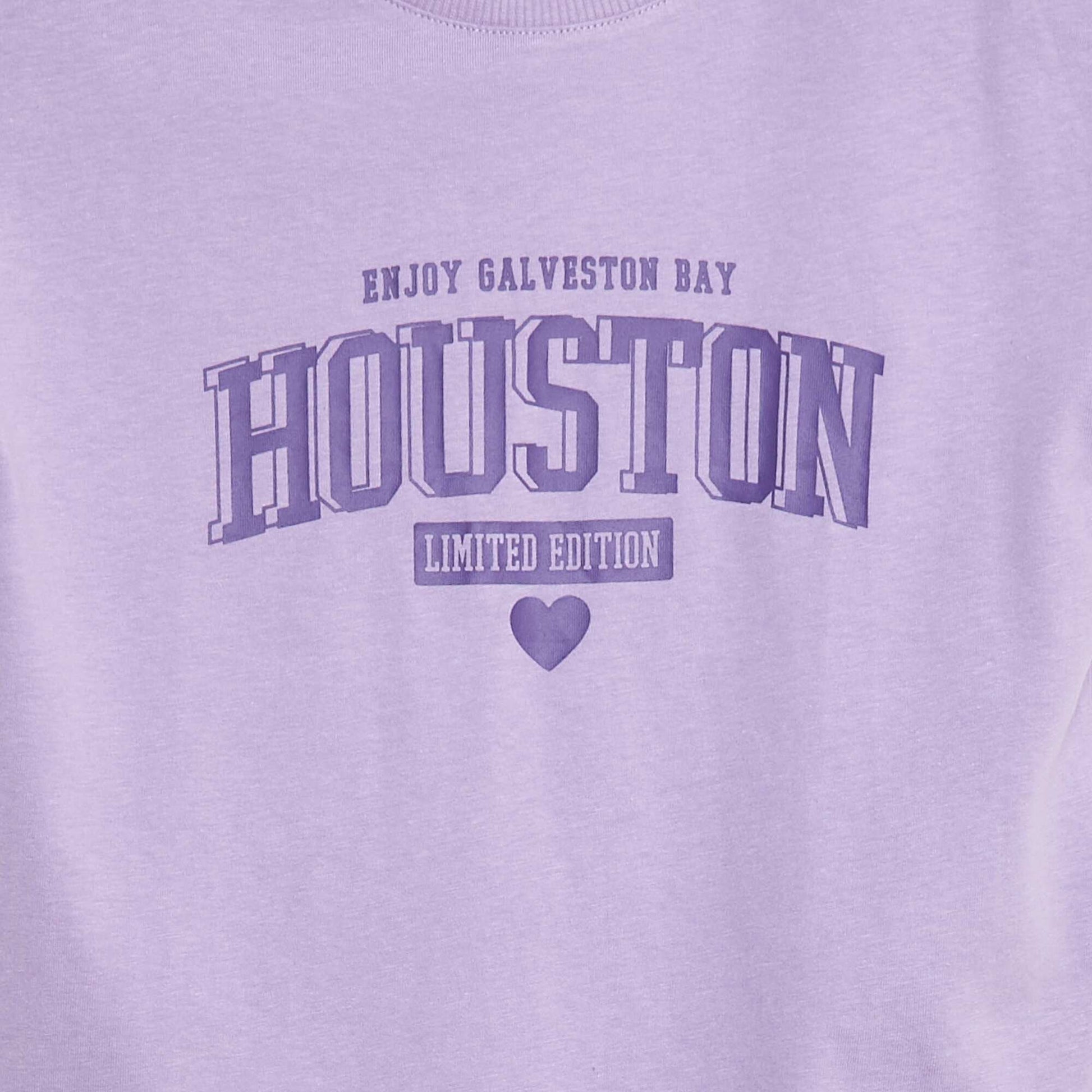 T-shirt imprimé en coton VIOLET