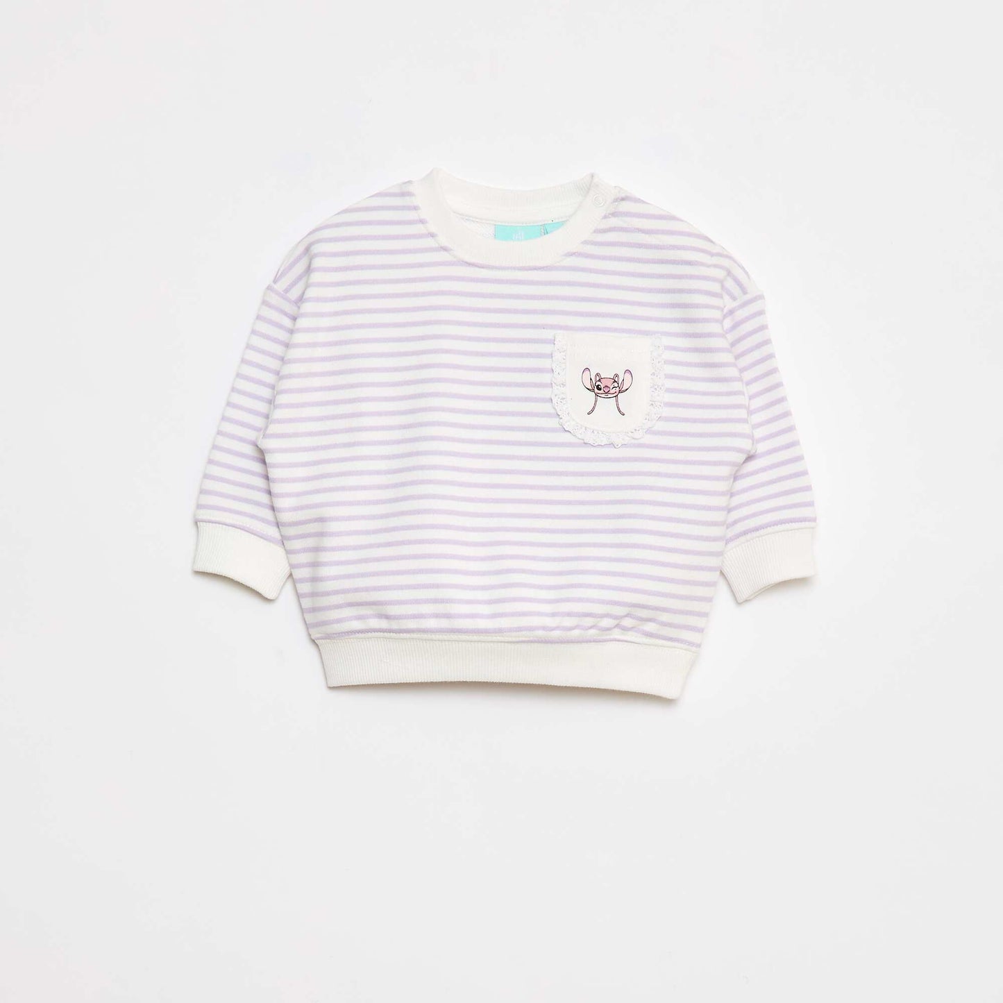 Sweat 'Disney' avec ouverture pressionnée à l'épaule BLANC