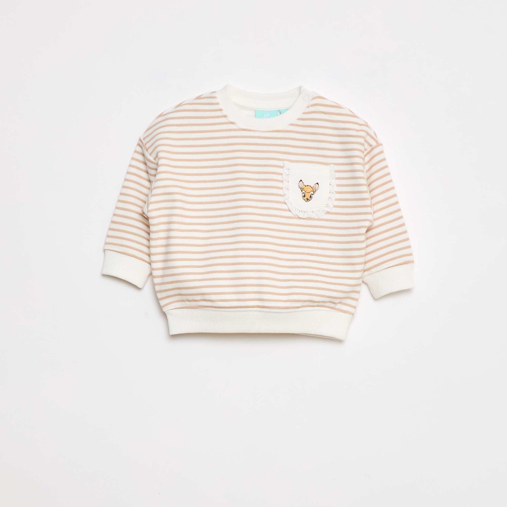 Sweat 'Disney' avec ouverture pressionnée à l'épaule BLANC