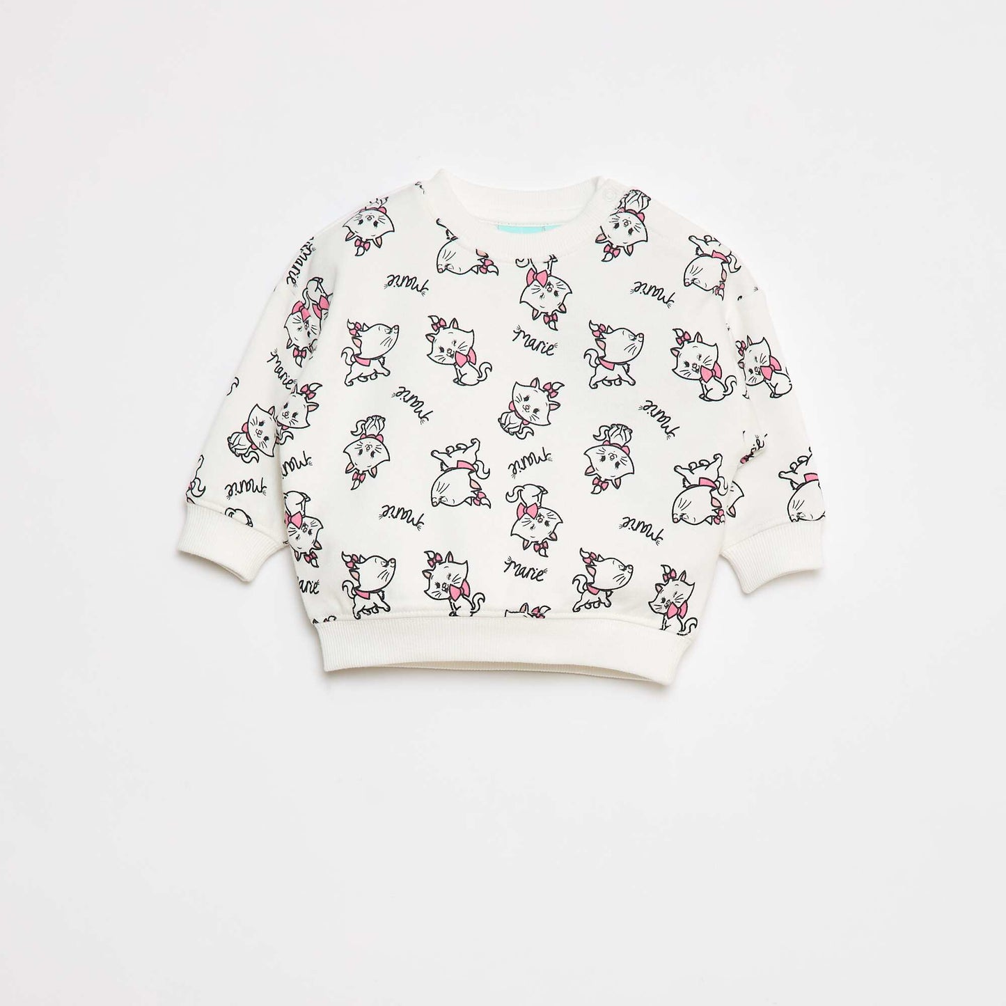 Sweat 'Disney' avec ouverture pressionnée à l'épaule BLANC