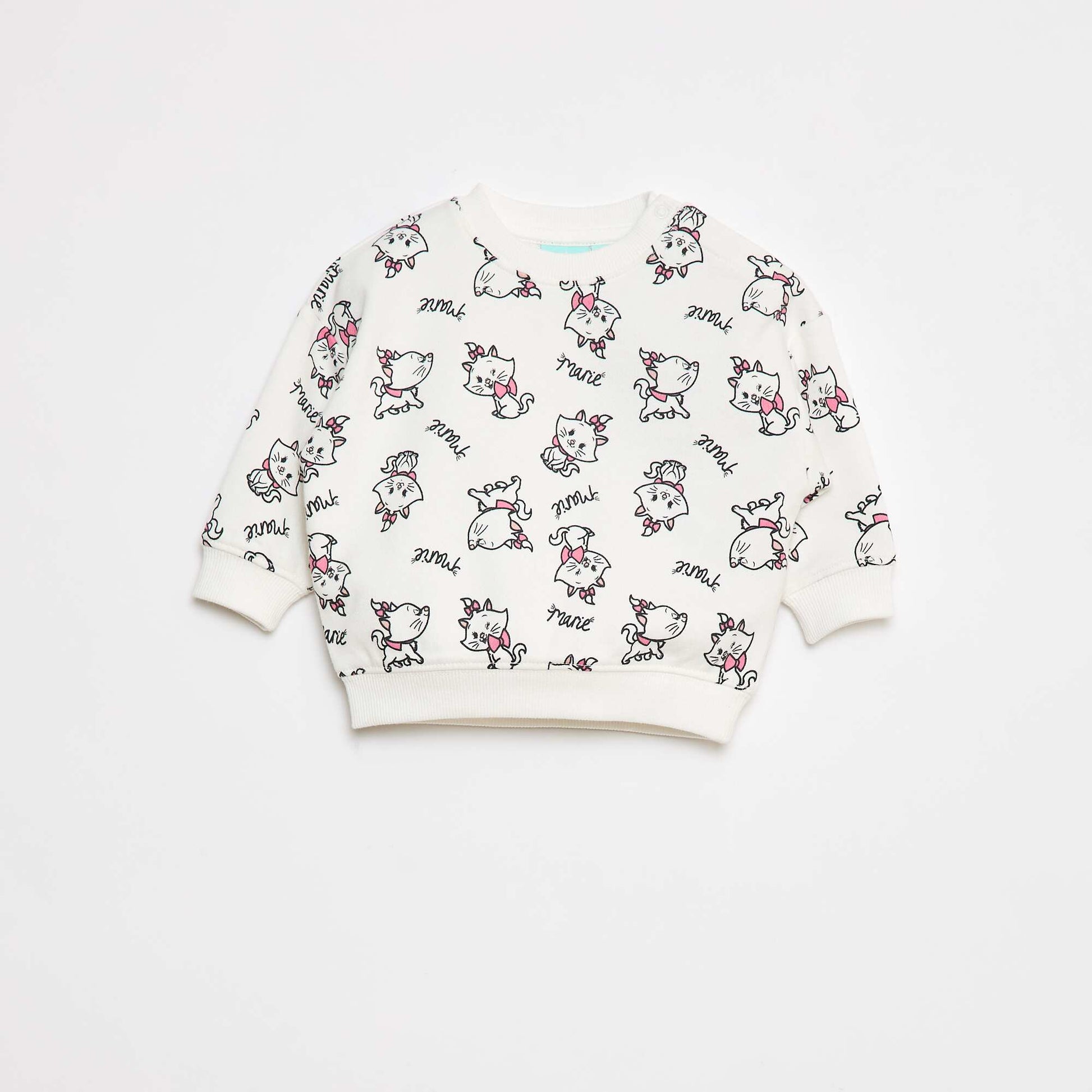 Sweat 'Disney' avec ouverture pressionnée à l'épaule BLANC