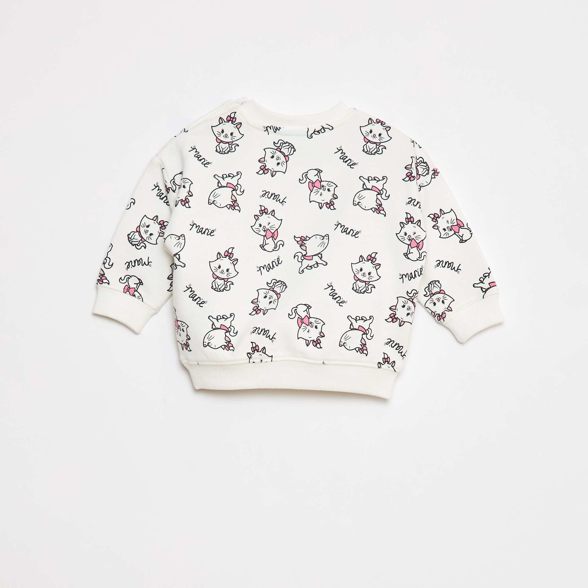 Sweat 'Disney' avec ouverture pressionnée à l'épaule BLANC
