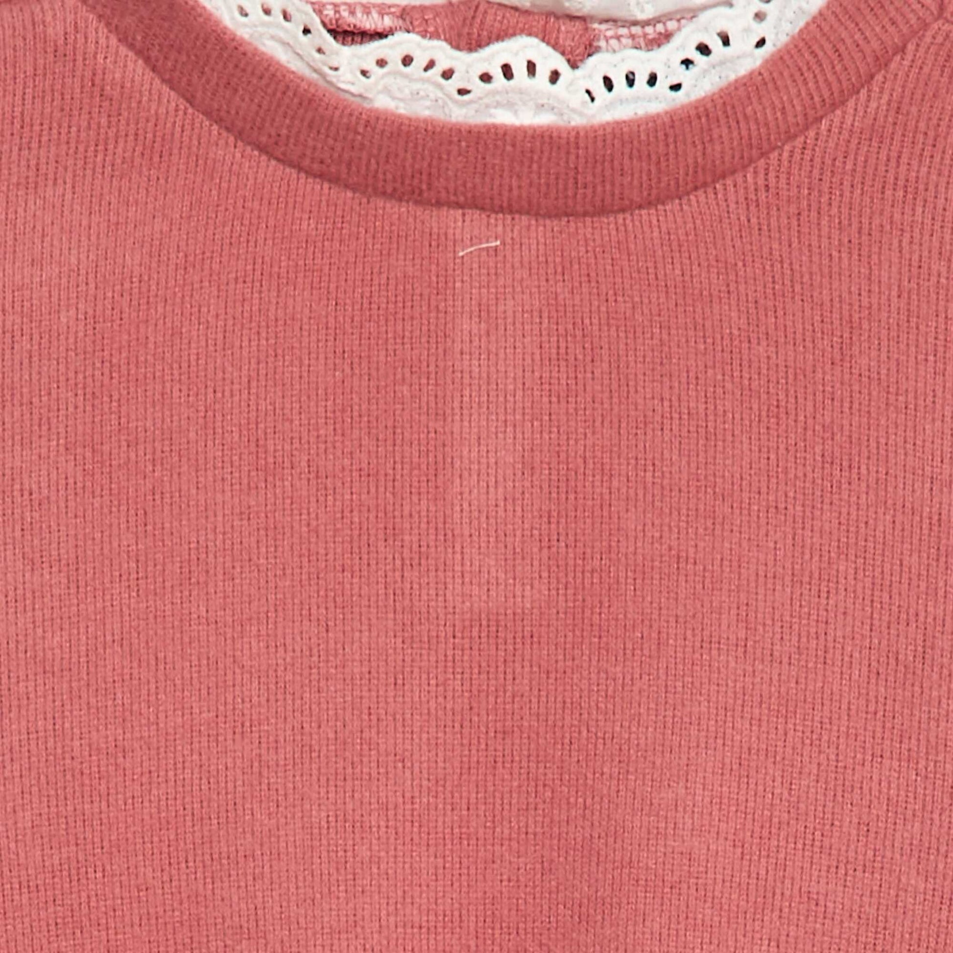 T-shirt en dentelle uni ROSE